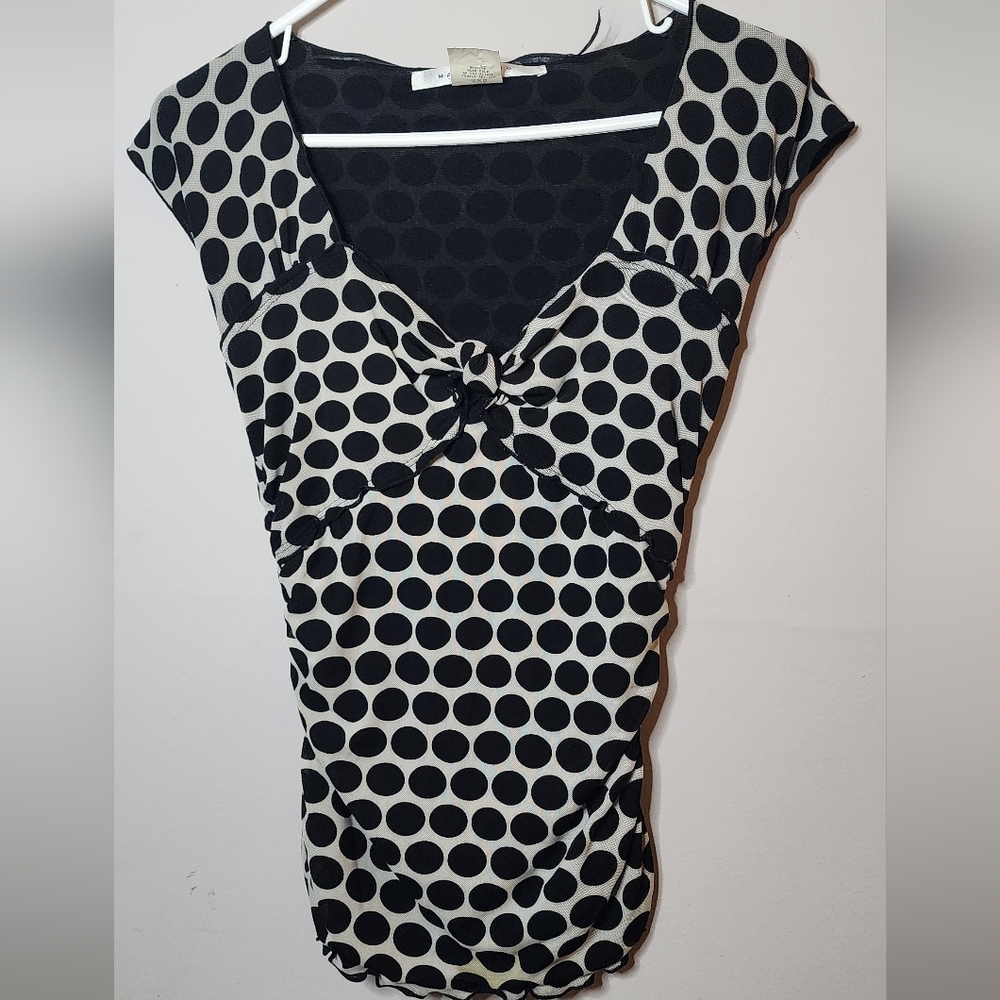 NWOT Max Studio Polka Dot Blouse